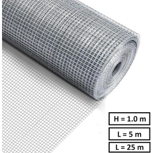 NIKA Електрозаварена мрежа HOBBY FENCE, 19 x 19 мм. , ø 1.0 мм. , поцинкована (RO 81963)