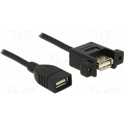 Delock 85460 USB 2.0 USB A zásuvka z obou stran 1m černý