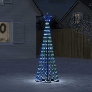 vidaXL LED коледна елха 275 LED синя 180 см (358066)
