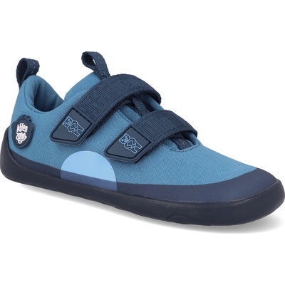 Affenzahn Barefoot detské tenisky Sneaker Cotton Happy Bear modré
