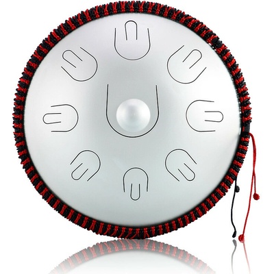 Handpan 15" 38cm 9 tónov D-dur Strieborná
