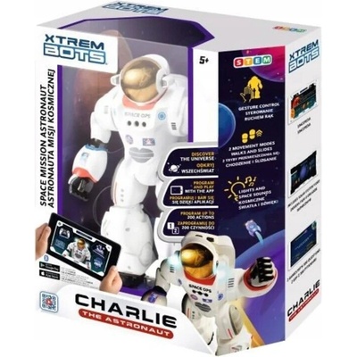 Xtrem Bots Robot Charlie Astronaut – Dálkově ovládaný robot pro výuku programování