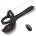 SuperLove Double Penetration 3in1 Vibrating Cock Ring & Testicles Stimulator with Remote Black