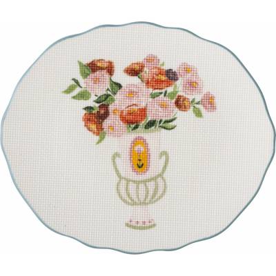 Bloomingville 82061692 Snídaňový talíř Dorothy 20 cm bílo-modrý
