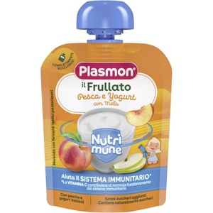 PLASMON Плодова закуска Plasmon - Нутримюн, праскова и йогурт, 85 g (8875) - baby