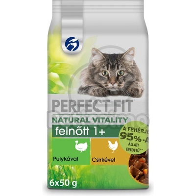 Perfect Fit Natural Vitality мокра храна - пуешко, пиле 6 x 50 г
