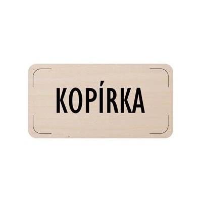 Cedulka na dveře - Kopírka, dřevěná tabulka, 160 x 80 mm