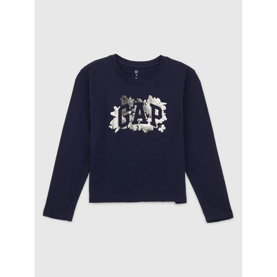 GAP dievčenské tričko s metalickým logom 523480-00