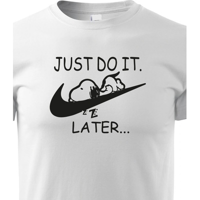 Bezvatriko.cz dětské tričko s potiskem Just do it tomorrow bílá