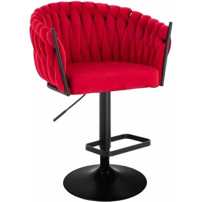 LuxuryForm Design Norden Velur na čiernom tanieri červená