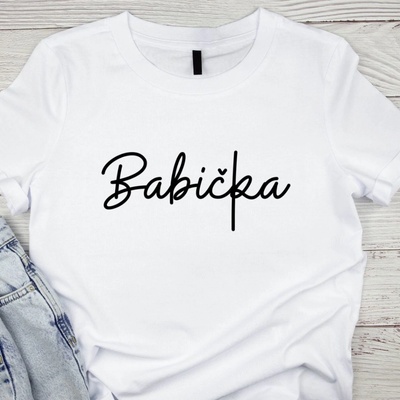 Dámské tričko Babička Černá – Zboží Dáma