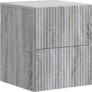 vidaXL Спален шкаф с монтаж на стена Сива сонома 33 x 34, 5 x 40 см (898477)