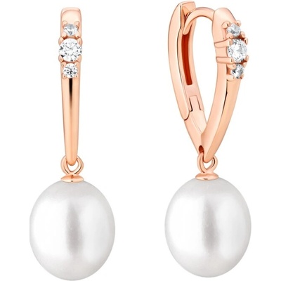 Gaura Pearls náušnice s bílou perlou Elenia Gold SK25485GEL/W zlatá bílá