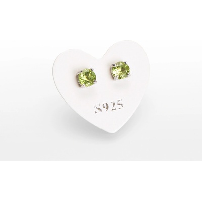 SVĚT KAMENŮ s.r.o. Stříbrné náušnice fazetovaný olivín 00250320