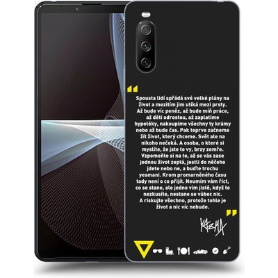Pouzdro Picasee silikonové Sony Xperia 10 III - Kazma - BUĎTE TROCHU YESMANI černé
