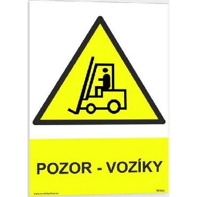Traiva s.r.o Pozor vozíky Verze: Samolepka 148 x 210 mm (A5) tl. 0.1 mm - Kód: 08200