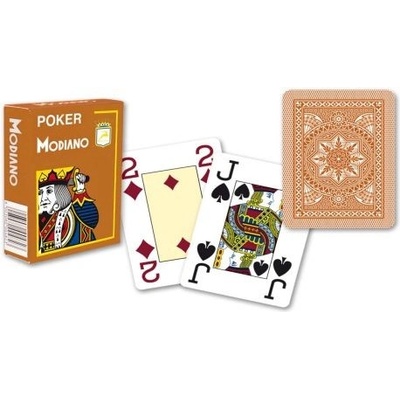 Modiano 2097 100% plastové karty 4 rohy Hnedé