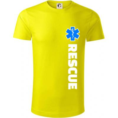 Rescue pro záchranáře triko z organické bavlny citrónová