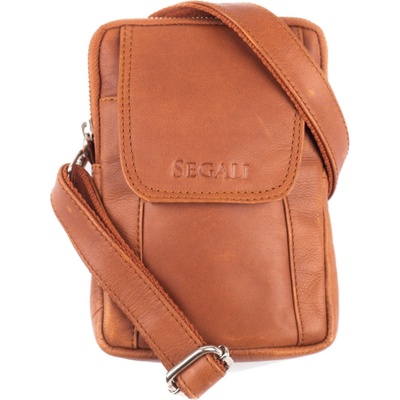 Segali kožená crossbody taška 107 cognac