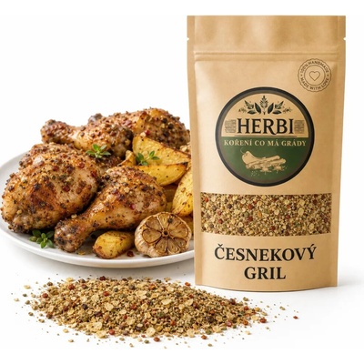 Herbi Cesnakový gril koreninová zmes na grilovanie mäsa a zeleniny 50 g