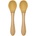 Lorelli Силиконови лъжички с бамбук Lorelli - Natural, 2 броя, Yellow (10230680001)