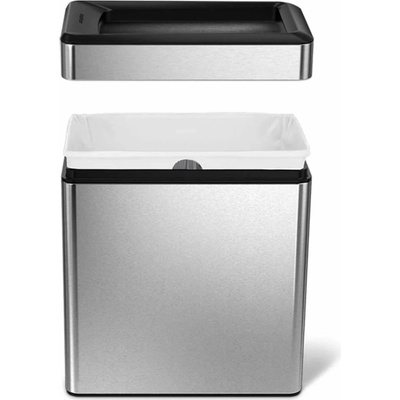 Simplehuman CW1225 10 l hranatý otevřený kartáčovaná nerez