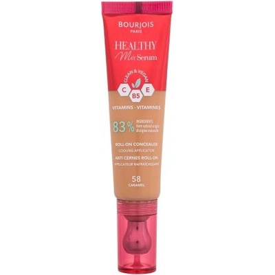 Bourjois Healthy Mix Serum Clean & Vegan Roll-on Concealer коректор със ефект на околоочен серум 13 ml нюанс 58 Caramel