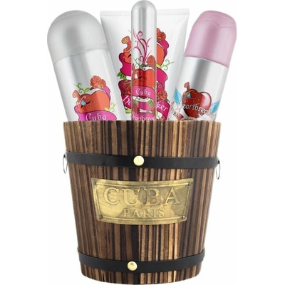 Cuba Heart Heartbreaker EDP 100 ml + EDP 35 ml + telové mlieko 200 ml + deospray 200 ml darčeková sada