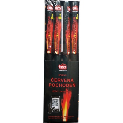 Bengálský oheň ČERVENÁ POCHODEŇ 4 ks 20 4 EP-8014R