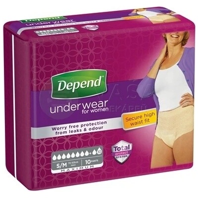 Depend Maximum S/M Naťahovacie nohavičky pre ženy 10 ks