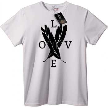 NOONEBRAND Тениска Любов Пера - S, White