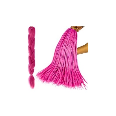 ISO Vlasy Kanelové syntetické Copánky ombre tmavě růžové