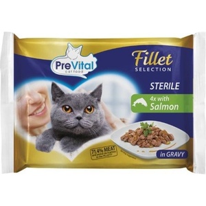 PreVital Fillet Selection Sterile Консерва сьомга в сос 4 x 85 г