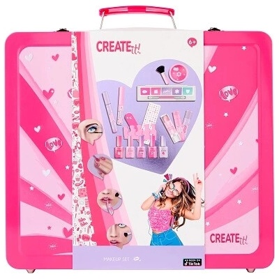 Create It! veľká sada detských líčidiel v kovovej plechovke