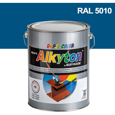 Alkyton hladký lesklý RAL 5010 5L enziánová modrá – Zboží Mobilmania