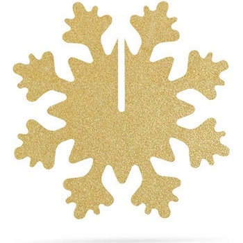 Vánoční dekorace na stůl sněhová vločka zlatá