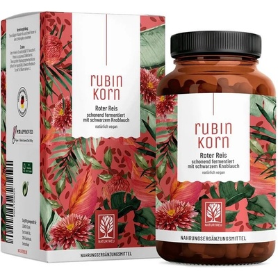 Naturtreu Rubínové zrno Červená fermentovaná ryža čierny cesnak a cholín pre pečeň a cholesterol 120 kapsúl