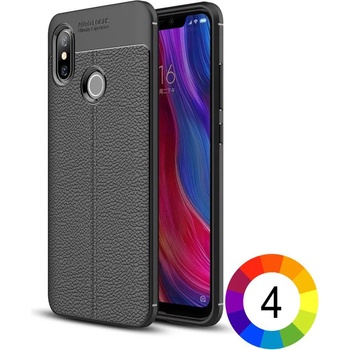 Xiaomi Mi 8 (6.21-inch) Удароустойчив Litchi Skin Калъф и Протектор