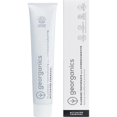 Georganics Fluoride Toothpaste Activated Charcoal & Hydroxyapatite 75 ml