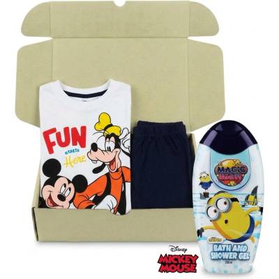Trenýrkárna Момчешки подаръчен комплект пижама Mickey и душ гел Миньони Trenýrkárna | Mnogotsveten | Момчешки | 92