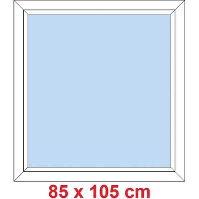 Soft Plastové okno 85x105 cm, FIX neotevíravé, Bílá