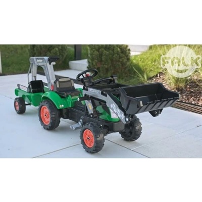 Falk Šlapací traktor 2051N Farmland s nakladačem rýpadlem a vlečkou