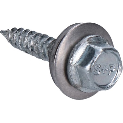 samozávrtná skrutka bimetalová, 4.5x25mm, s podložkou s priemerom 14mm, pre plechy do 2mm