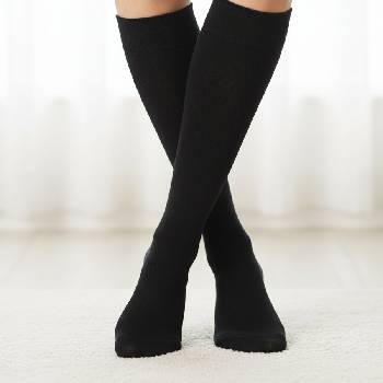 Дамски ароматизирани 3/4 чорапи в черно