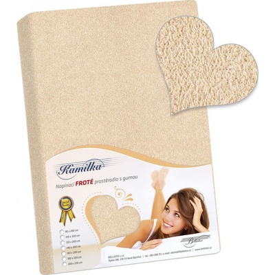 Bellatex froté prostěradlo Kamilka světle béžové 90x200