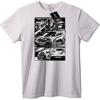 NOONEBRAND Тениска Автомобилна страст - S, White