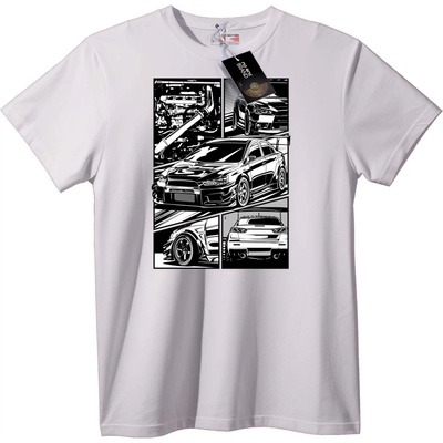 NOONEBRAND Тениска Автомобилна страст - S, White
