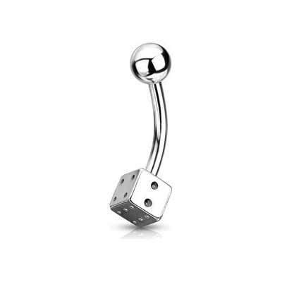 Šperky4U piercing do pupíku hrací kostka BS01004