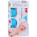 T-tomi Baby set auta a kočárkový kolíček modrý