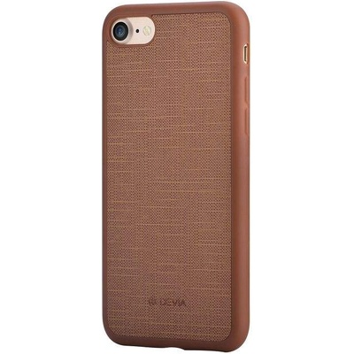 DEVIA Jelly Slim Leather Case - кожен кейс за iPhone 8, iPhone 7 (кафяв)